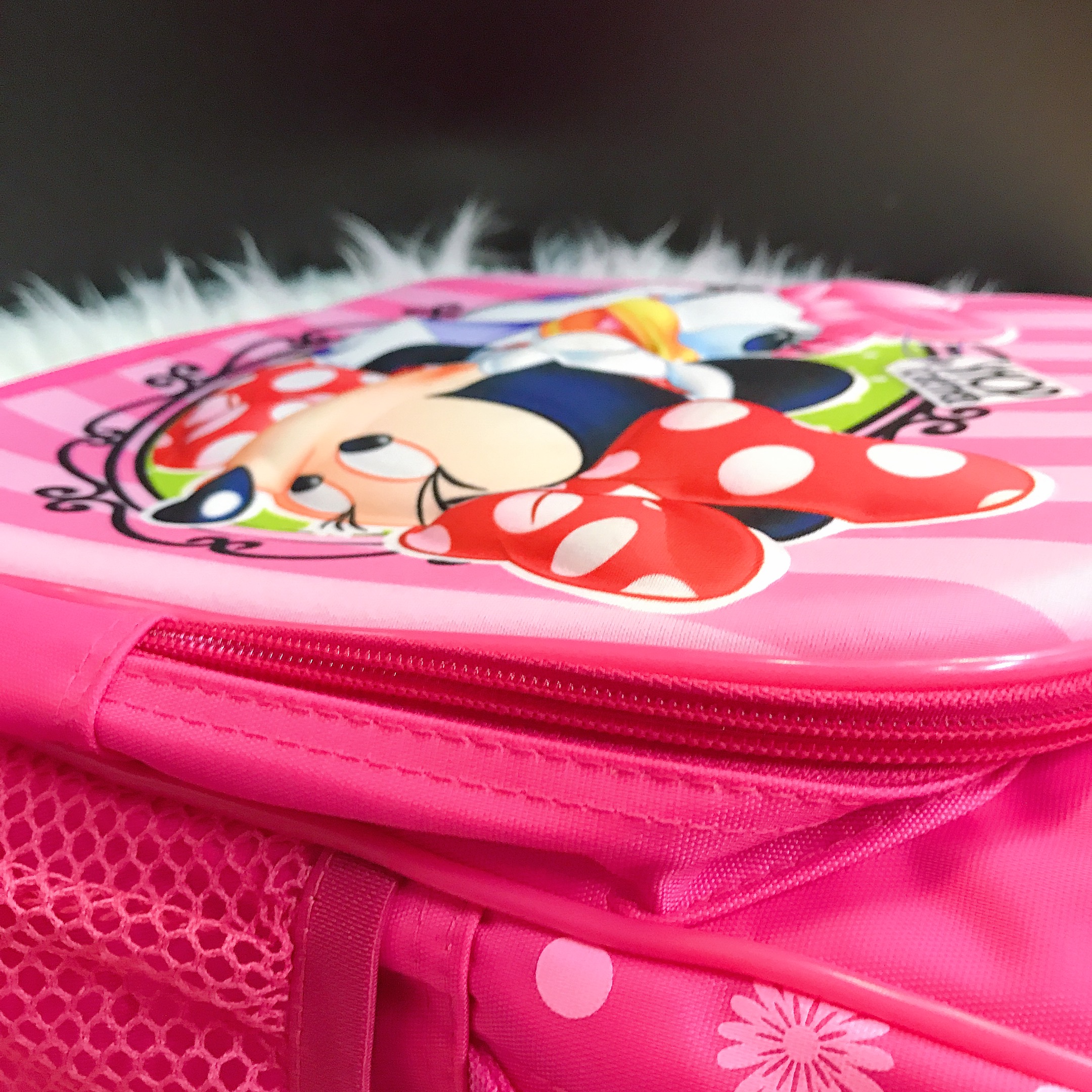 BALO, CẶP TÁP 16'' 2 NGĂN HÌNH CHUỘT MINNIE VÀ VỊT DONALD MÀU HỒNG CHO TRẺ EM, BÉ GÁI - BL16MNH61974 -  -