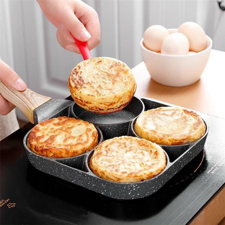 Chảo đá chống dính chia 3- 4 ngăn chiên rán đa năng tiện dụng DÙNG MỌI LOẠI BẾP