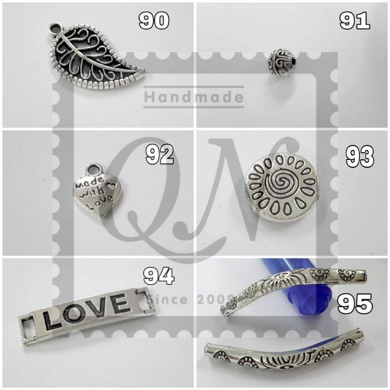 10 charm giả bạc, charm giả cổ làm vòng siêu đẹp.