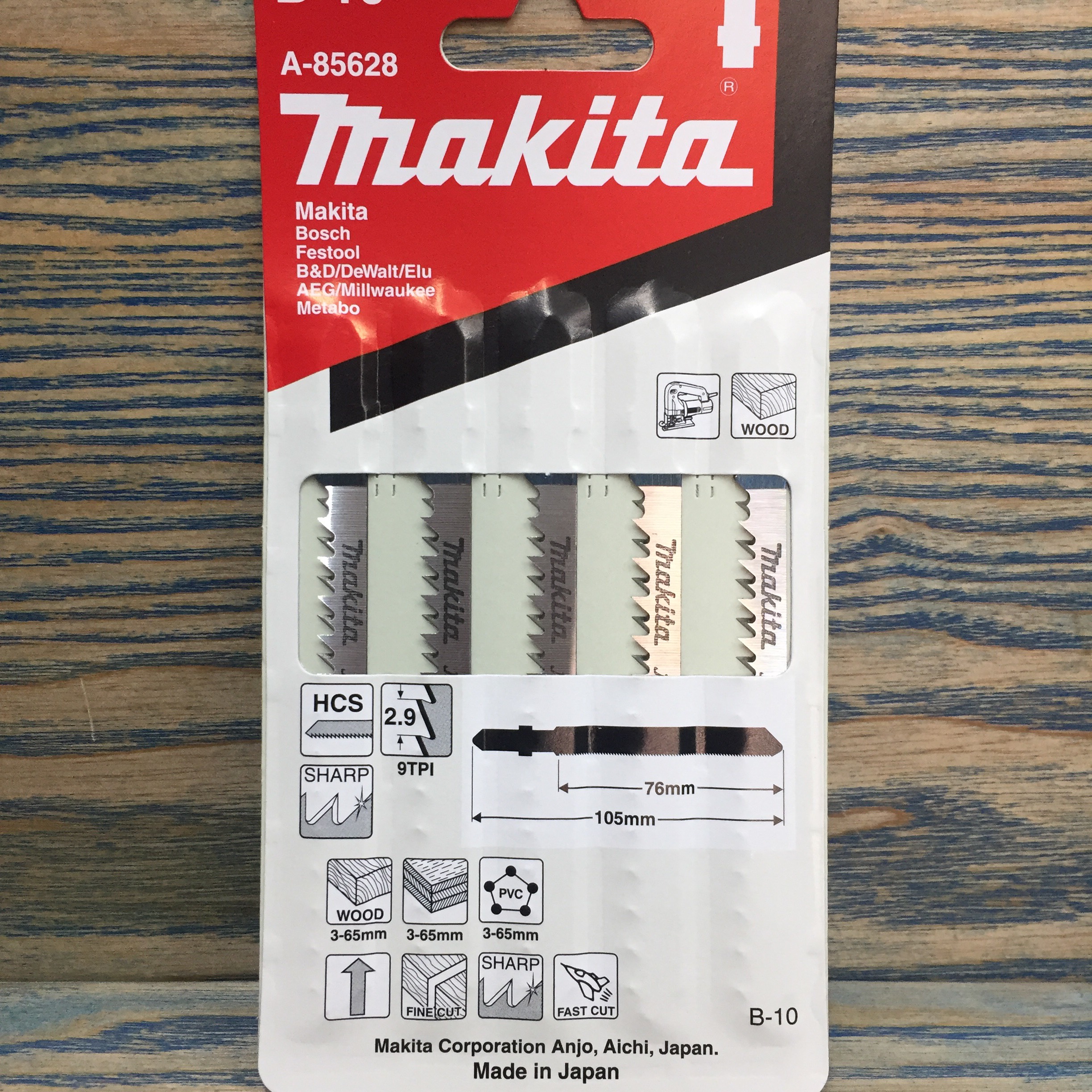 Bộ lưỡi cưa lọng gỗ và ống nhựa PVC 5 cây Makita A-85628 (B-10)
