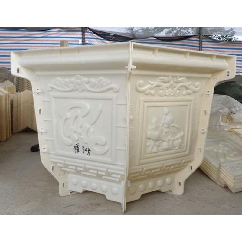 Khuôn chậu lục giác 80 mẫu phúc lộc thọ trộn tùng cúc chim