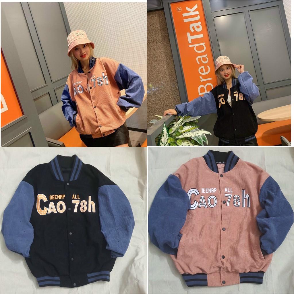Áo Khoác Bomber Kaki Nhung Gân DEENAP ALL CAO 78h Form Rộng Unisex Nam Nữ Phong Cách Hàn Quốc Ulzzang