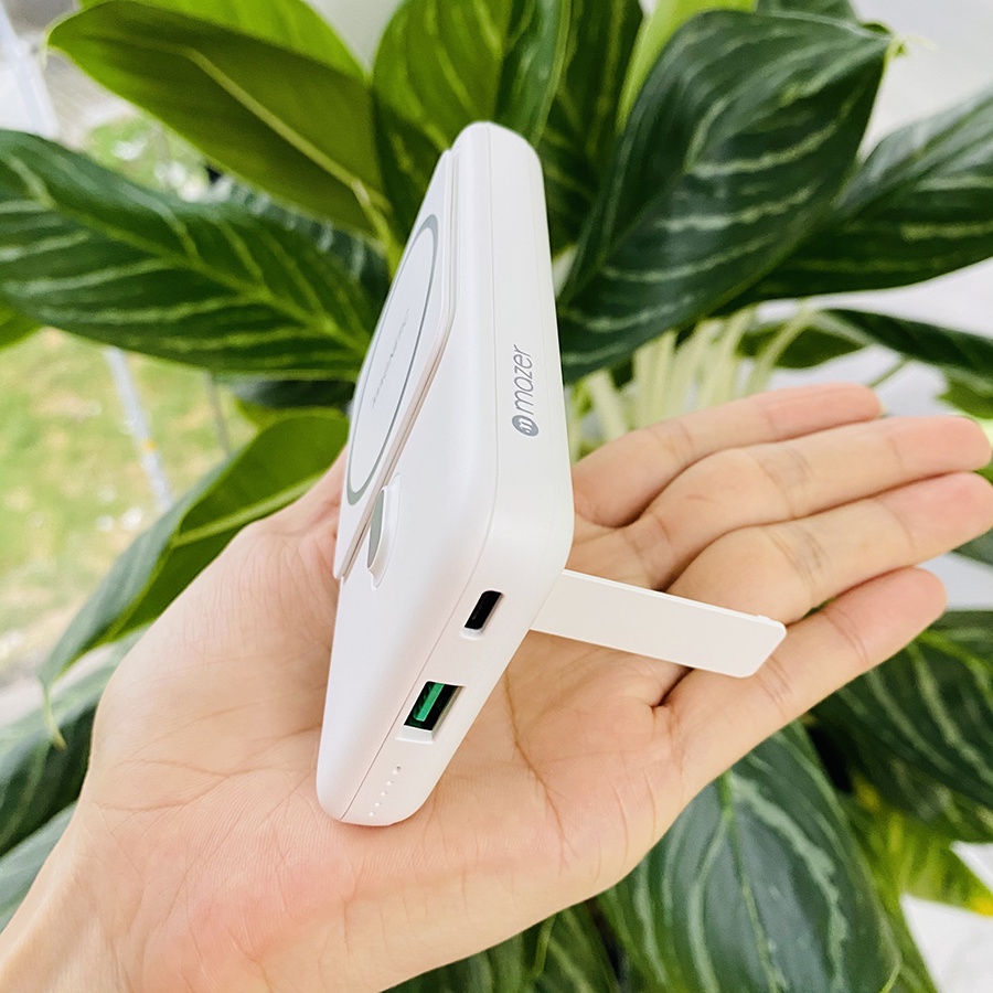 Pin Dự Phòng Mazer Infinite Boost Mag Stand Mini Qi Wireless MagAir12 10000mAh/15W Hàng Chính Hãng