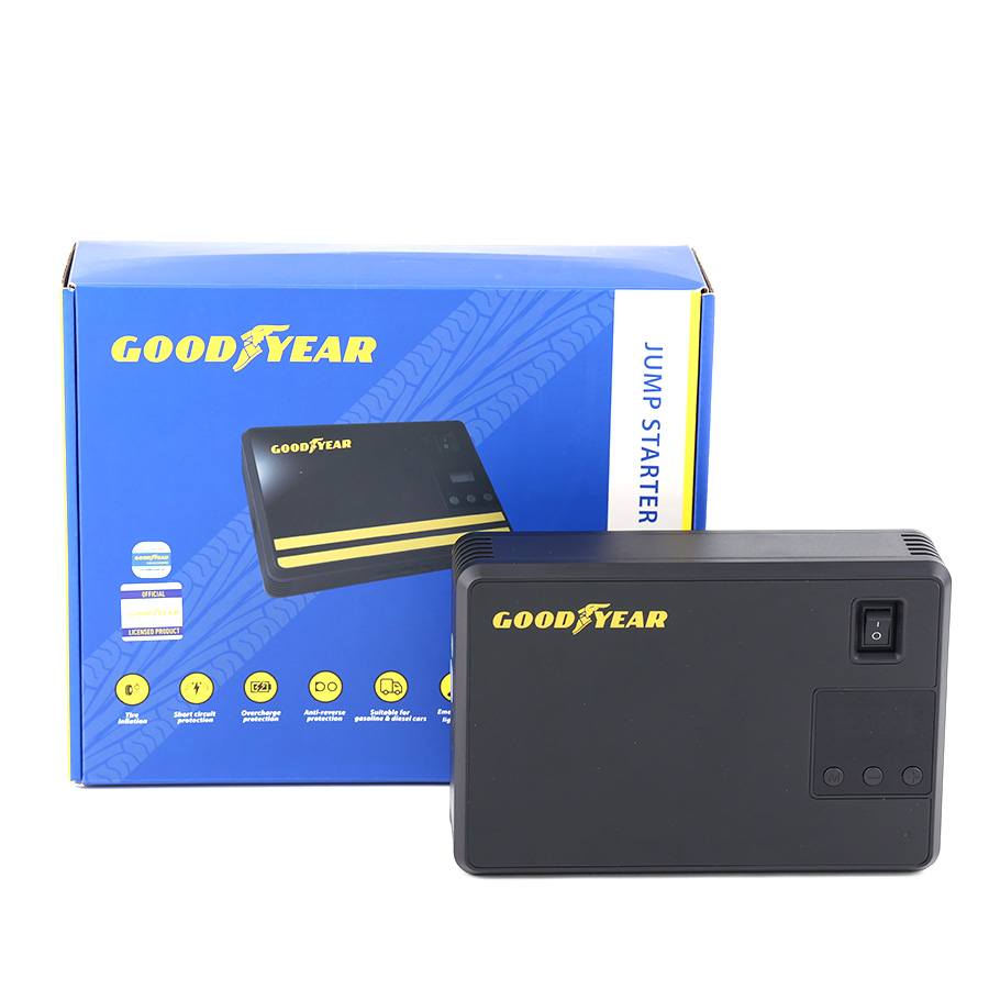 Bộ Kích Bình 400A Kiêm Bơm Lốp Xe GOODYEAR GY-5296 Đa Chức Năng Sạc Dự Phòng 10400mAh Đèn LED Khẩn Cấp - Nhập Khẩu Chính Hãng