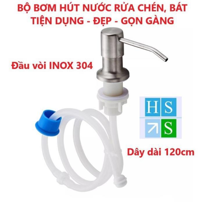 Bộ vòi xịt nước rửa chén gắn bồn rửa tự bơm hút dầu rửa bát với ống dẫn silicon dài 1,2m giúp kệ bếp đẹp và gọn gàng