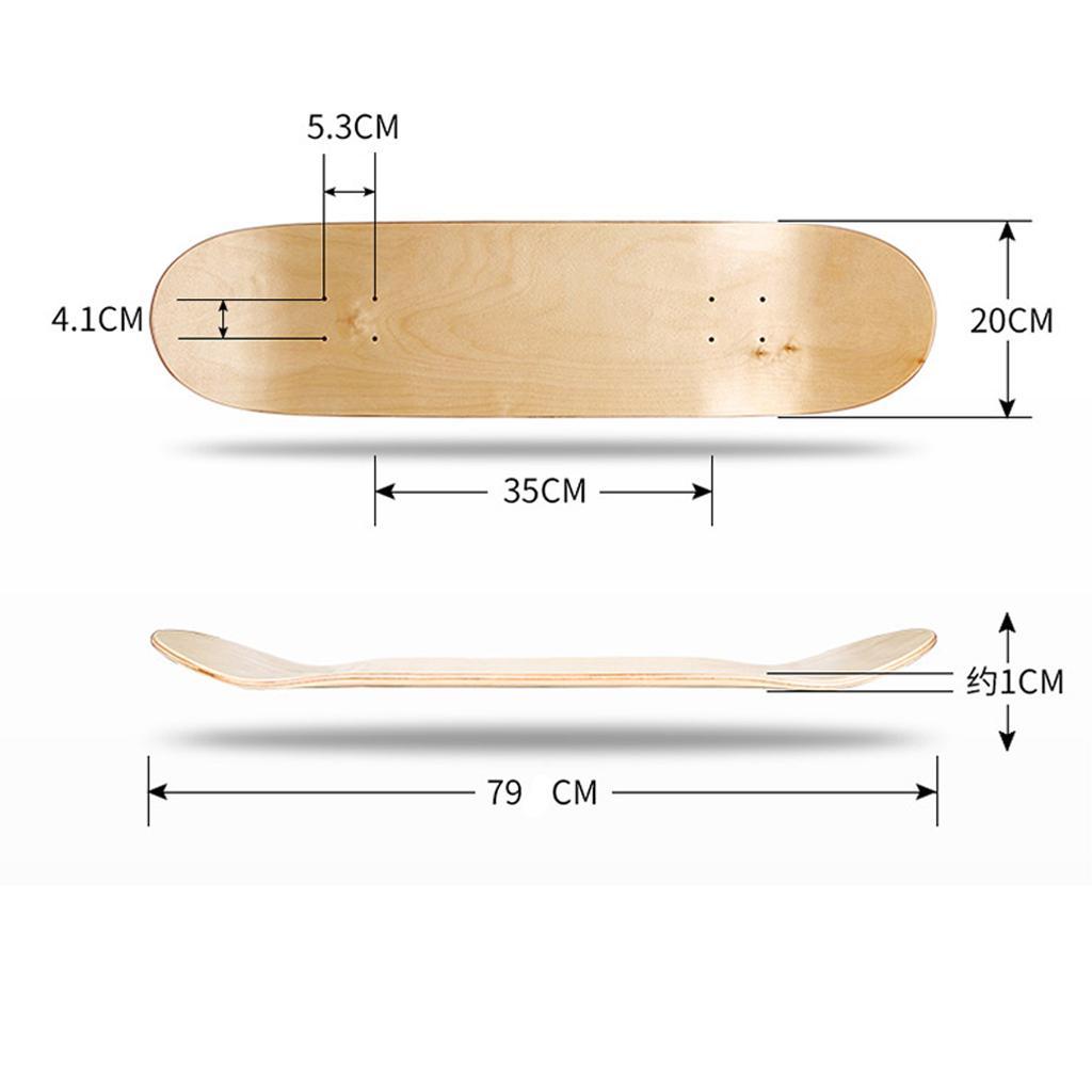 Skateboard   Wood   Skate   Deck   Board   Maple   Blank   Double   Concave