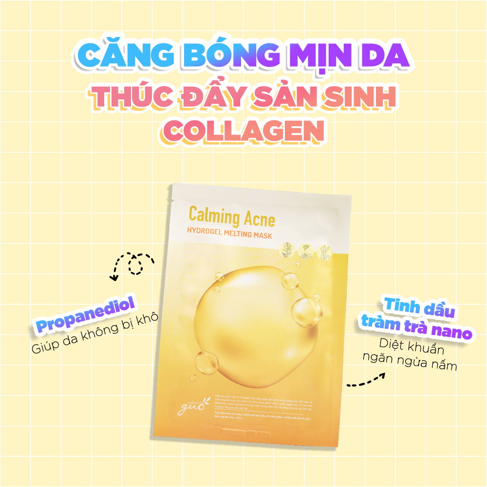 Mặt Nạ Collagen 4in1 GUO - Calming Acne Hydrogel Melting Mask 30ml