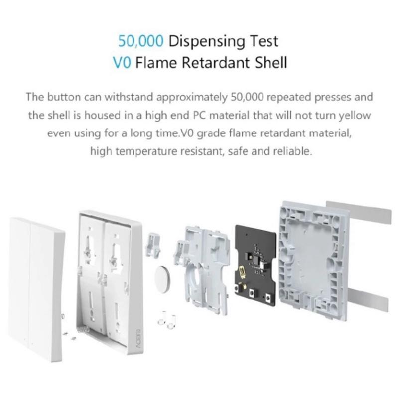 Công tắc thông minh Aqara H1 Wireless Zigbee 3.0 - Nhiều thao tác nhấn, Hỗ trợ tạo Đảo Chiều, Tương thích HomeKit - Hàng chính hãng