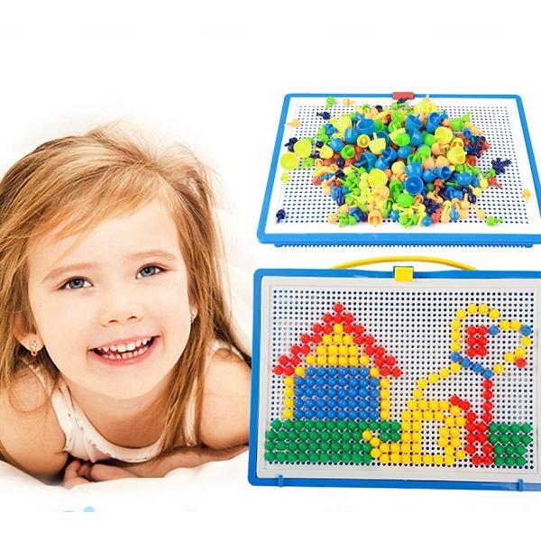 Ghép hình Nấm thông minh bằng nhựa cho bé sáng tạo