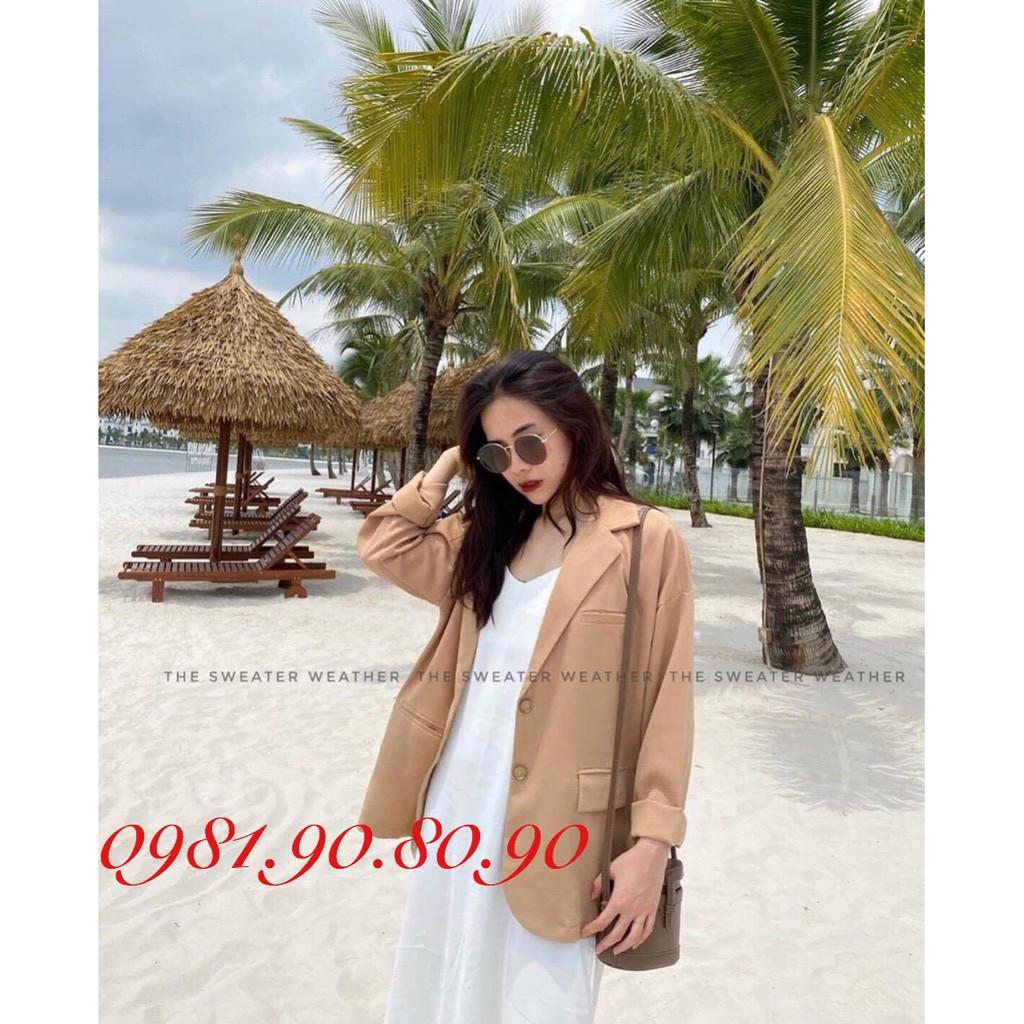Áo blazer nữ dáng suông rộng chất vải cao cấp kiểu hàn quốc