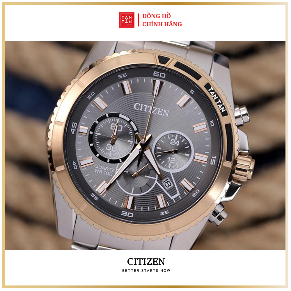 Đồng hồ Nam Citizen Quartz Chronograph AN8204-59H 46.5mm