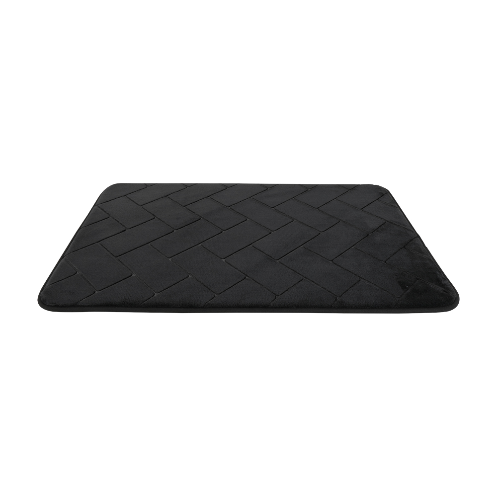 Thảm Nhà Tắm Polyester ERINA Màu Đen|Index Living Mall| Nội Thất Thái Lan