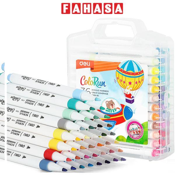 Hộp 36 Bút Marker Acrylic - Deli EC189-36