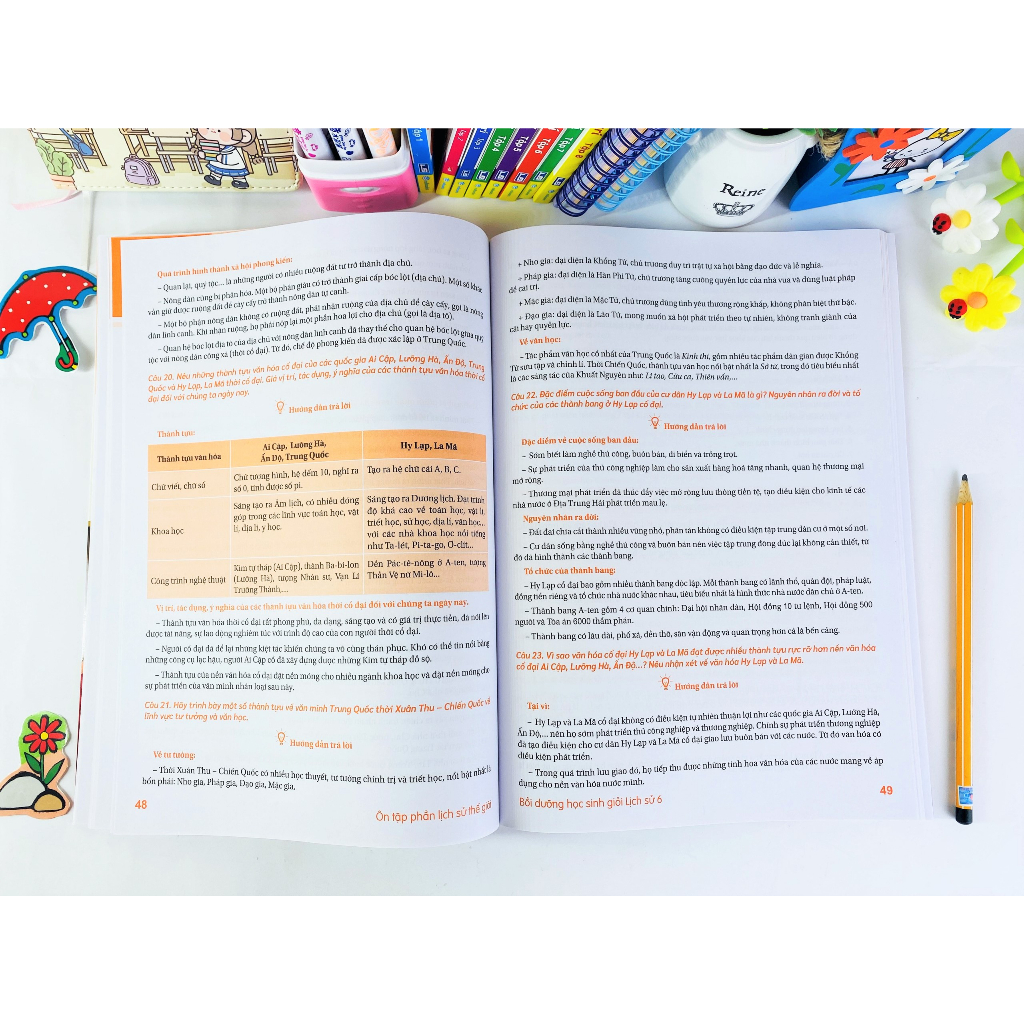 Combo 2 cuốn sách Bồi dưỡng học sinh giỏi Lịch Sử 6 + Địa Lí 6 - Theo chương trình  mới