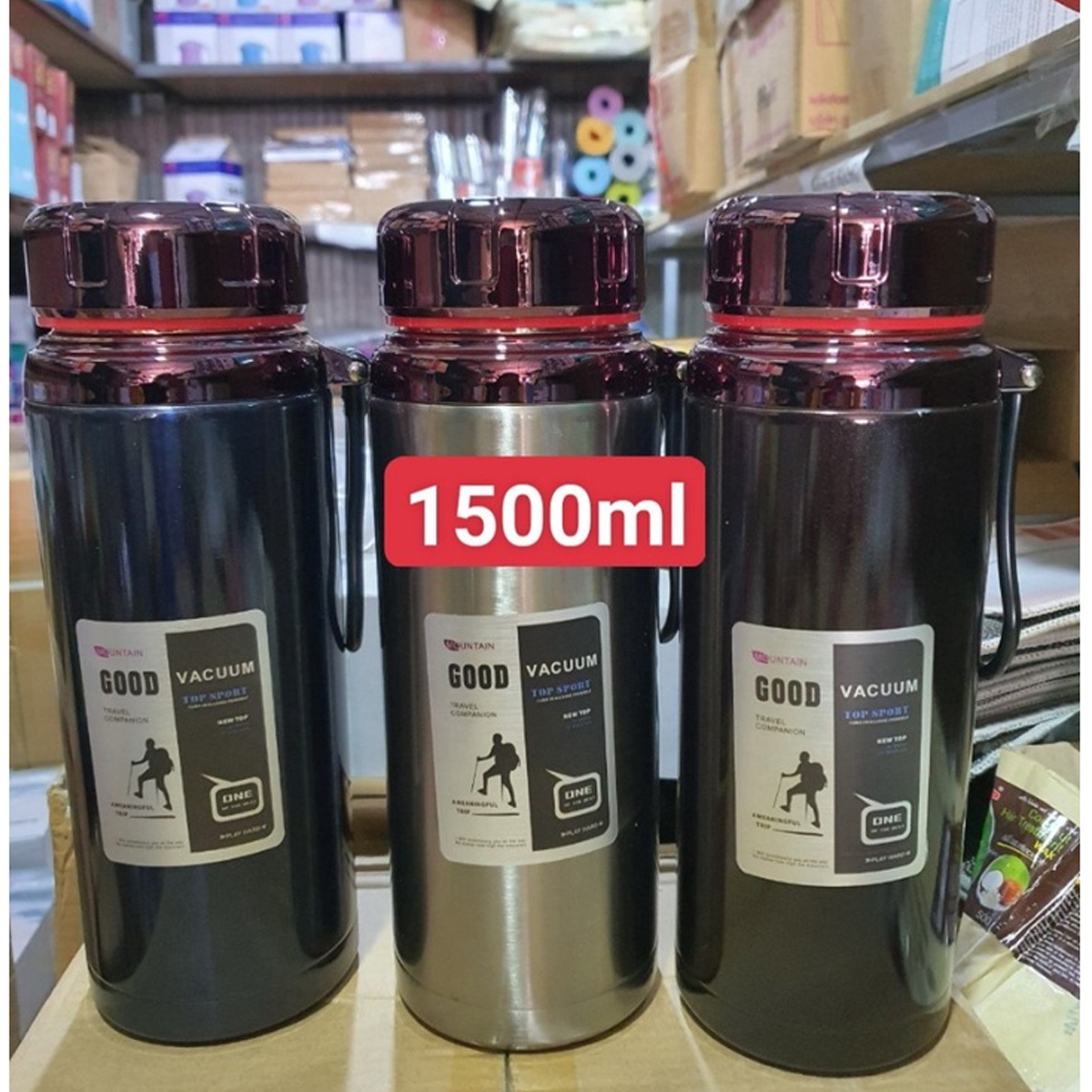 Bình Nước Giữ Nhiệt GOOD Inox 304 Đựng Nước 1200ml Và 1500ml Cao Cấp – Chọn Màu – Bình Giữ Nhiệt Tập Thể Thao Tặng Kèm Bộ Lọc Trà Chính Hãng Amalife