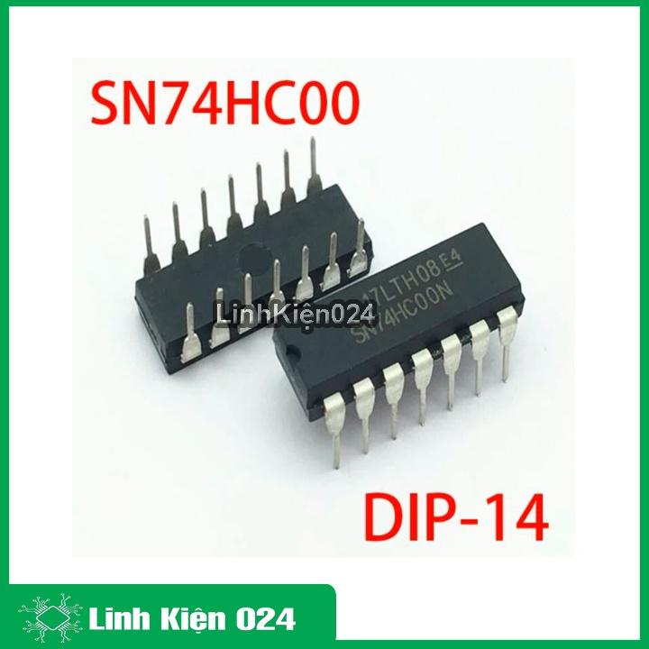 Ic chức năng 74HC00 chân cắm DIP14