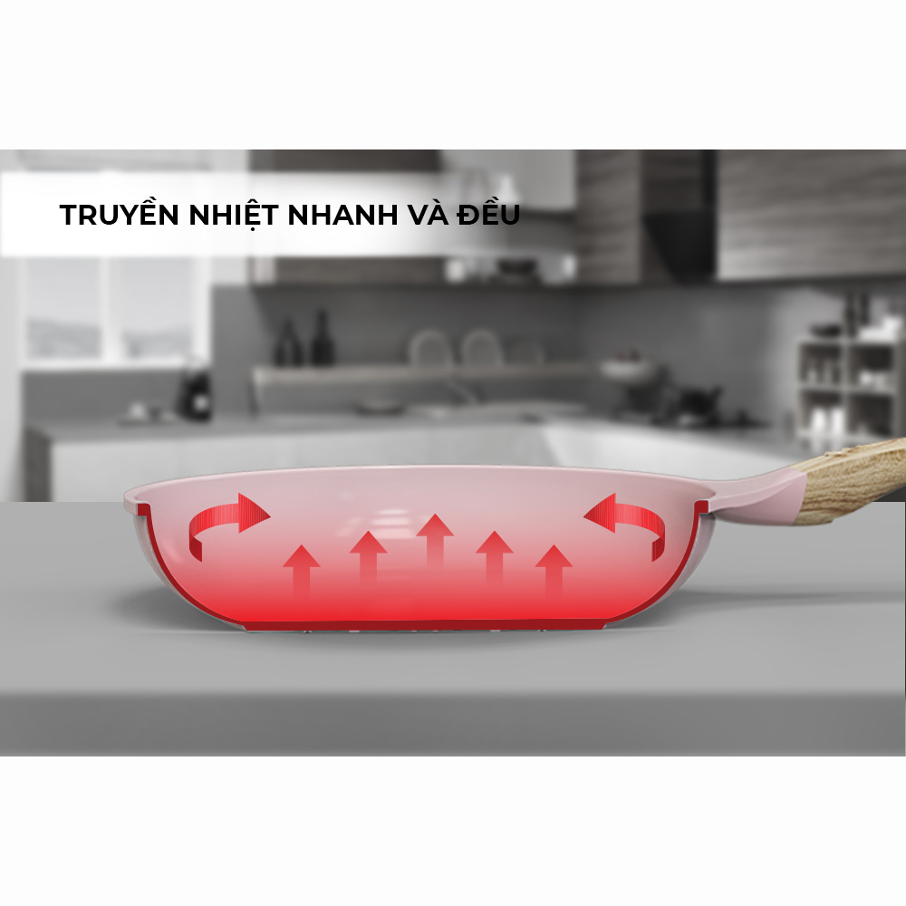 Chảo Sâu Siêu Bền Đá Dura Pro Sunhouse DP26MF