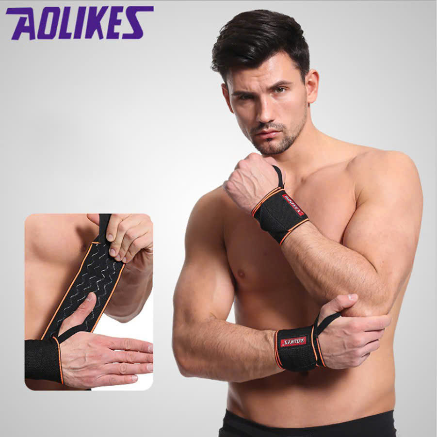Đai cuốn bảo vệ cổ tay Aolikes 1541 có xỏ ngón