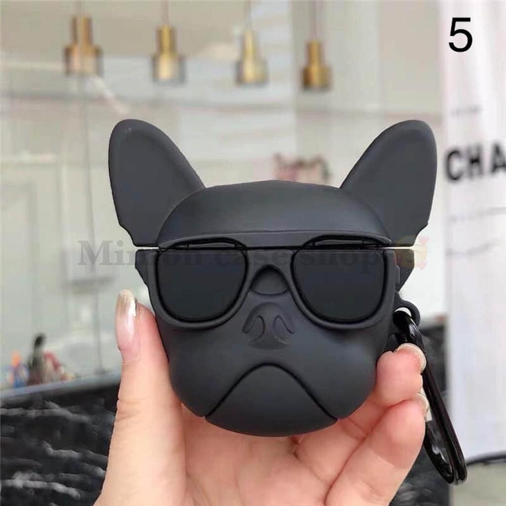 ( Hàng loại 1)Bao Case Ốp dành cho airpod 1 và 2,airpod pro bulldog Pháp siêu ngầu silicon 3d cao cấp