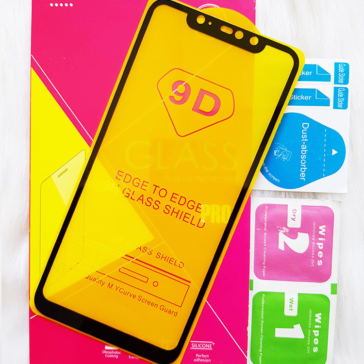 Kính Cường lực 9D Dành Cho XIAOMI REDMI NOTE 6 PRO Full Keo Màn Hình - Màu Đen