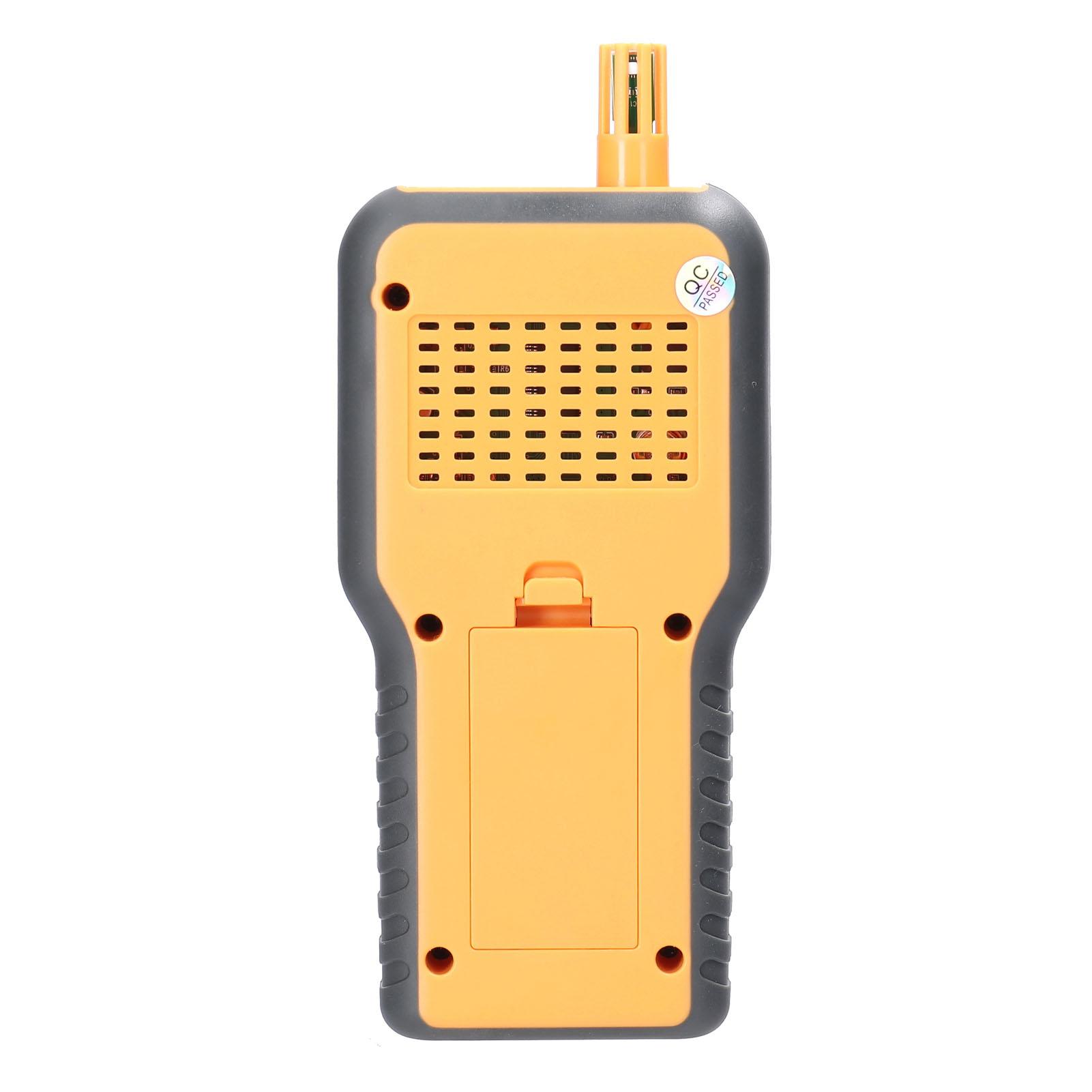 Household Air Quality Detector Multifunctional T/H Sensors CO2 Tester LCD Display with Backlit Carbon Dioxide TVOC HCHO Value Temperature Humidity Detect Self-calibration with Alarm Function