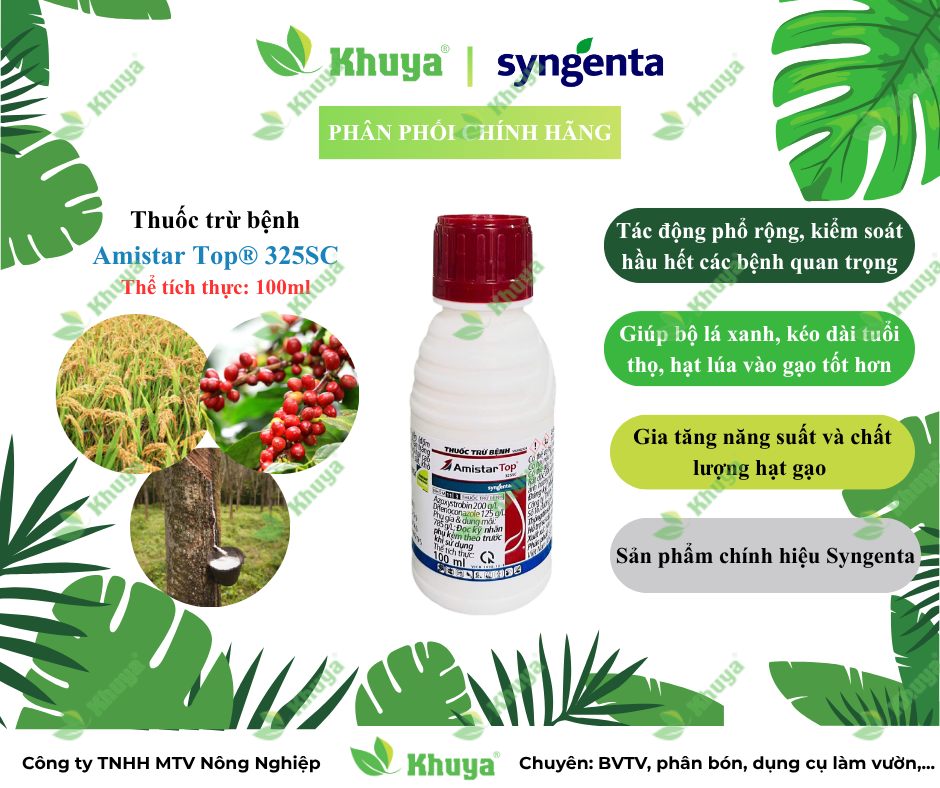 Thuốc trừ bệnh Amistar Top 325SC 100ml chính hãng SYNGENTA