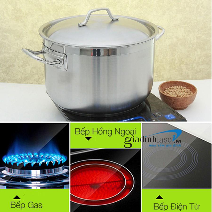 Nồi luộc gà 3 đáy inox 430
