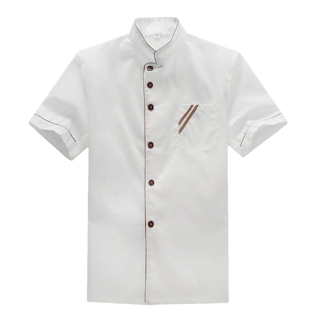 3x Chef Long/ Short Sleeves Coat Uniform Jacket Restaurant Clothing, Hat Kitchen