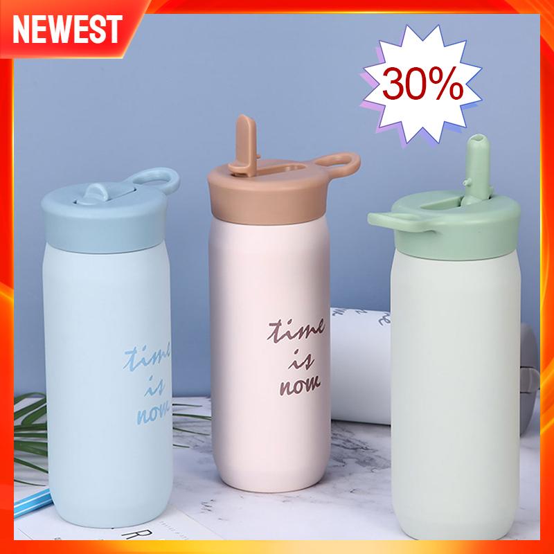 Máy Hút Chân Không Đáng Yêu Nhiệt Bình Sữa Có Ống Hút 304 Thép Không Gỉ Cách Nhiệt Cup Di Động Giữ Nhiệt Nước Trẻ Em Quà Tặng