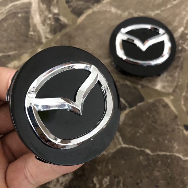 Logo chụp mâm, lazang bánh xe Mazda đường kính 57mm