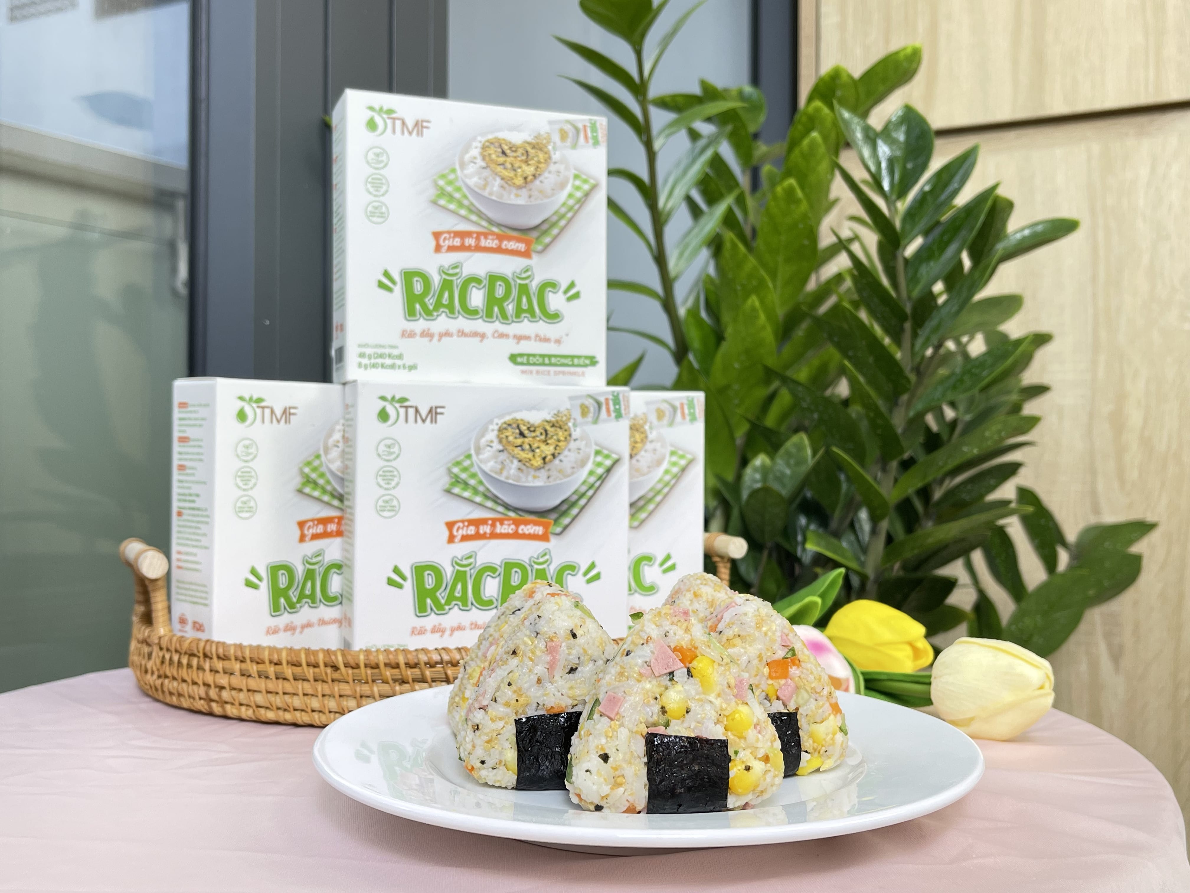 Gia vị rắc cơm rong biển Rắc Rắc hộp 6 gói cho bé ăn dặm ăn ngon không hương liệu TÂM MINH FOODS