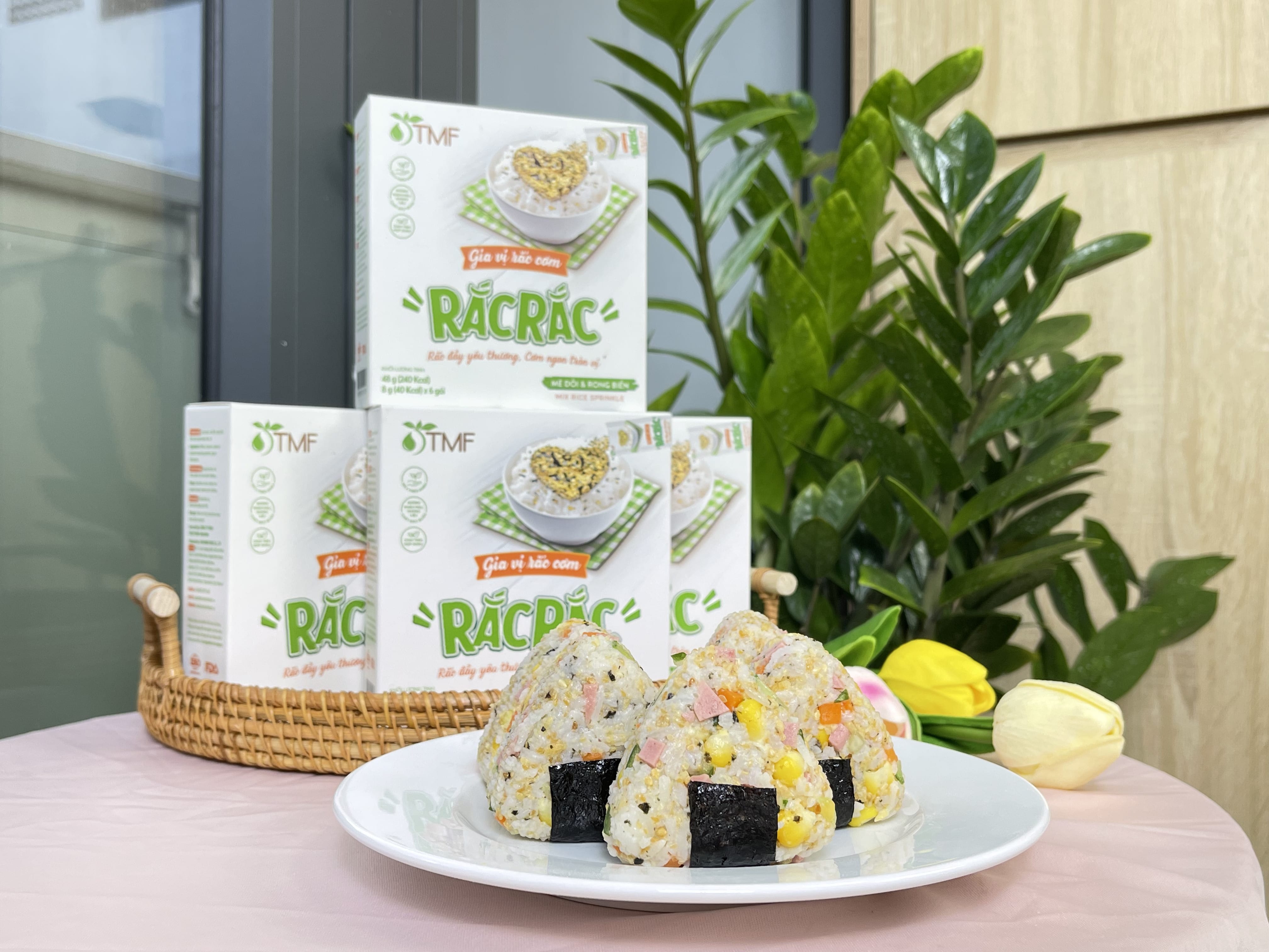 Thùng Gia vị rắc cơm rong biển Rắc Rắc hộp 6 gói cho bé ăn dặm TÂM MINH FOODS