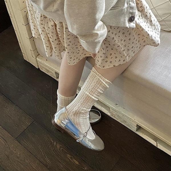 ất, vớ LƯỚI NHÚN ĐÍNH NƠ VÂN THỔ CẨM chất ren, cao cổ phong cách Lolita Nhật Bản cá tính, thoáng mát cho nữ Women