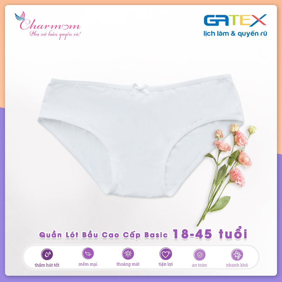 [Đồ lót cho mẹ bầu] Áo Ngực Bầu Và Quần Lót Bầu GATEX Cotton Cao Cấp Basic