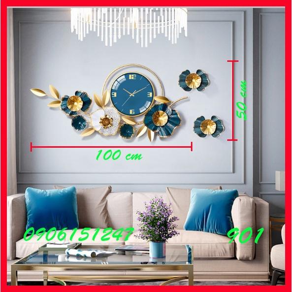 Đồng hồ treo tường trang trí decor 901 kích thước 100 x 50 cm