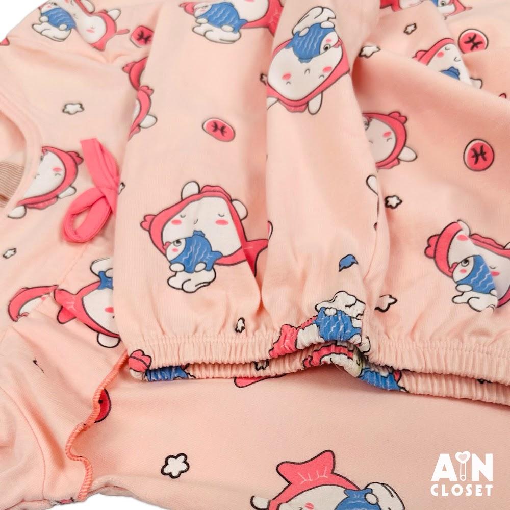 Bộ quần áo Dài bé gái họa tiết Cá Hồng Thun cotton - AICDBGPAF0AV - AIN Closet