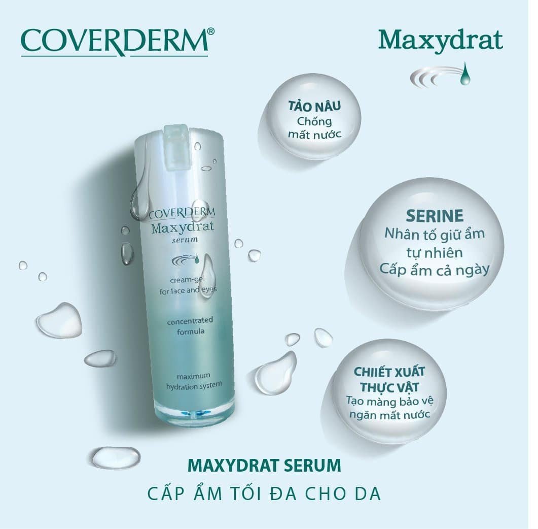 Kem Dưỡng Cấp Ẩm Tối Đa Cho Da Mặt COVERDERM Maxydrat Tăng Cường Độ Ẩm Cho Da, Phục Hồi Hàng Rào Bảo Vệ Da Dung Tích 30ml