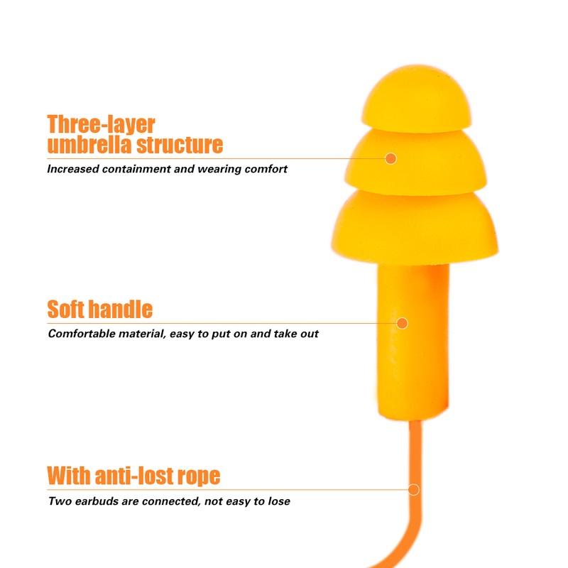 Nút Bịt Tai Chống Ồn Chống Nước Bằng Silicon Mềm Thoải Mái Có Thể Tái Sử Dụng