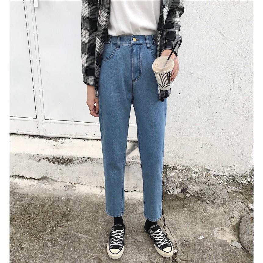 Quần baggy jeans lưng thun