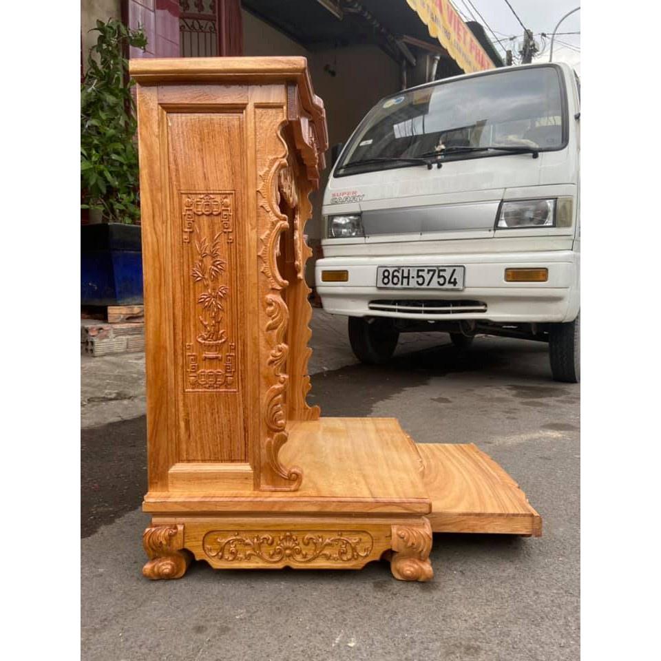 bàn thờ gỗ hàng cao cấp . bàn thờ thần tài gõ đỏ 60 x 81cm