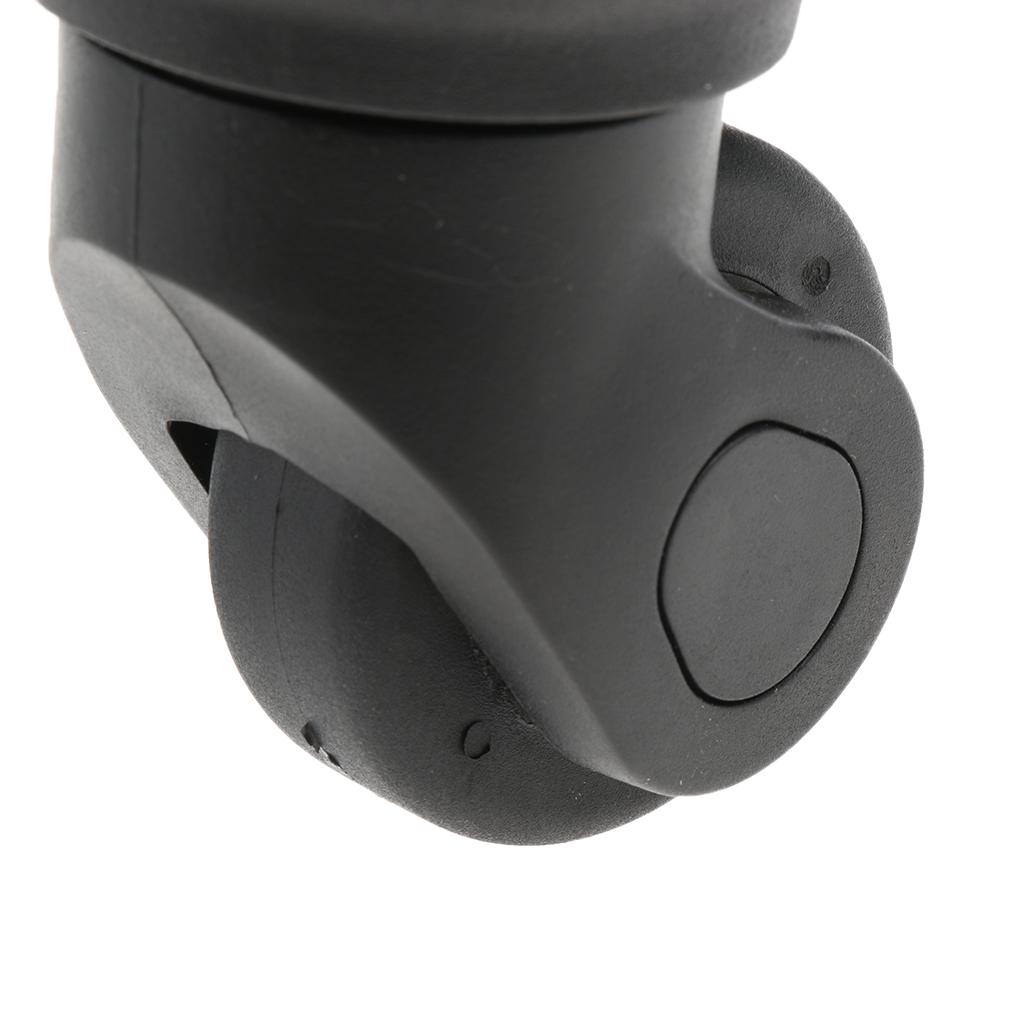 2 Pieces/Set Swivel Mute Wheels for Replacement Luggage Casters DIY Black