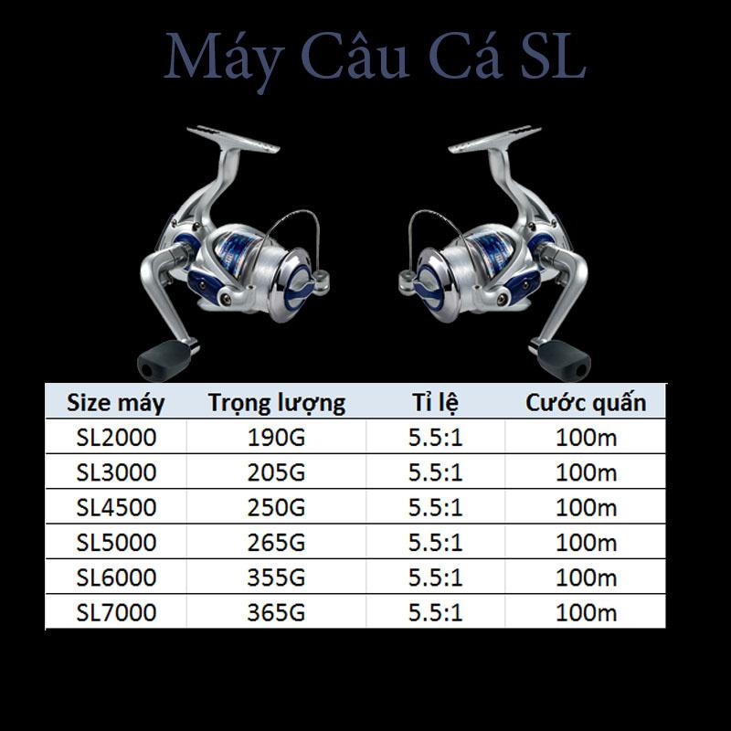 Máy Câu Cá Câu Lục, Lăng Xê, Câu Ngâm Cuốn Sẵn 100m Cước Quay Mượt