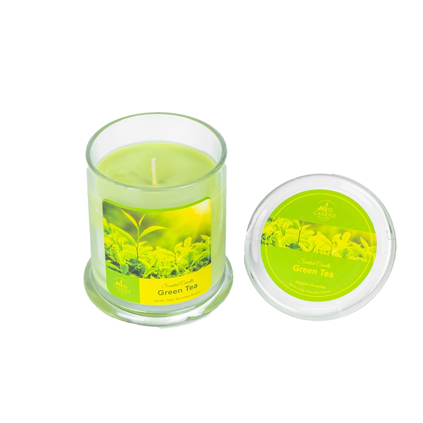 Hũ Nến Thơm Hương Táo Ftramart Miss Candle NQM3414 - Xanh