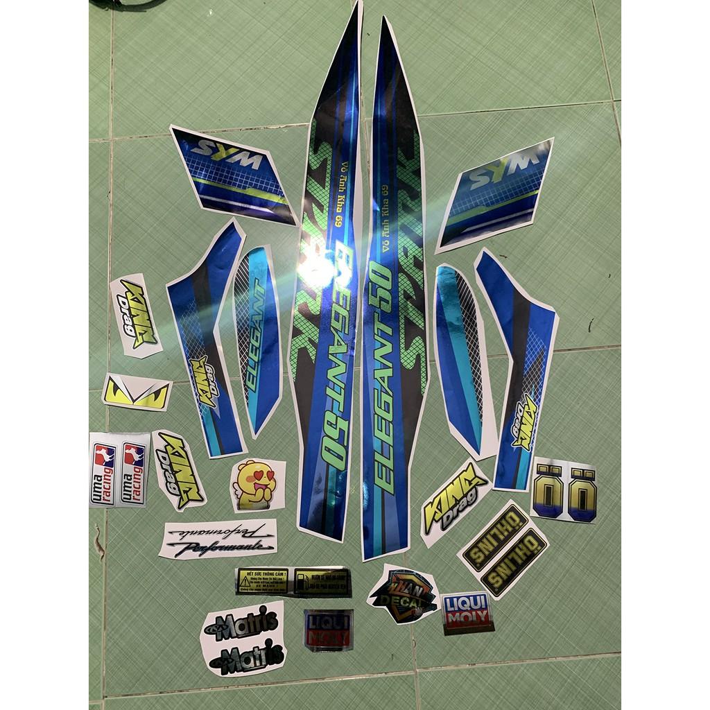 Tem elegant spark xanh crom