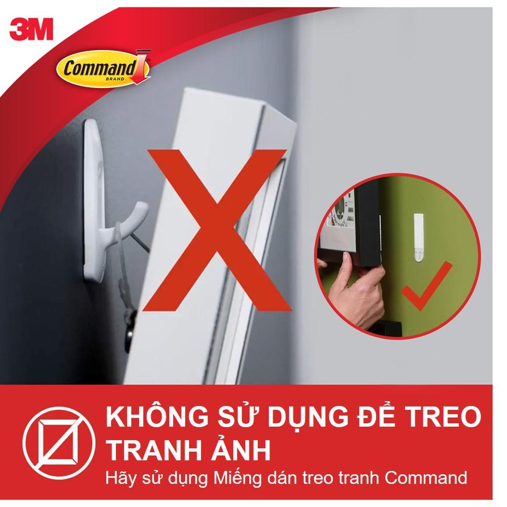 Móc dán tường Command 3M vỉ 1 cái cỡ lớn chịu lực 2.2kg - Dễ sử dụng, độ bền cao, bám cực chắc, tháo cực dễ 17003