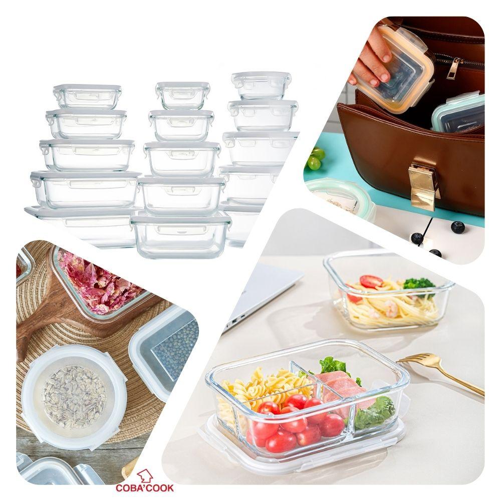 Bộ Hộp Cơm Văn Phòng COBACOOK 2 Hộp 1041ml 1 Hộp 400ml Và Túi Giữ Nhiệt- CCR4L13BB