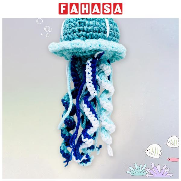 Móc Khoá Len Hình Sứa - Màu Xanh Ngọc