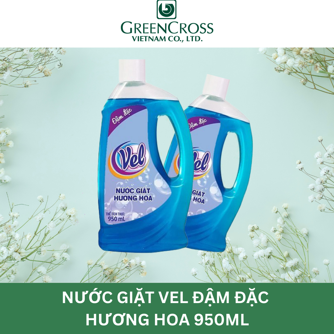 [Combo 6 TẶNG 5] 6 Chai Nước giặt VEL ĐẬM ĐẶC lưu hương thơm cho quần áo Hương Hoa 950ml