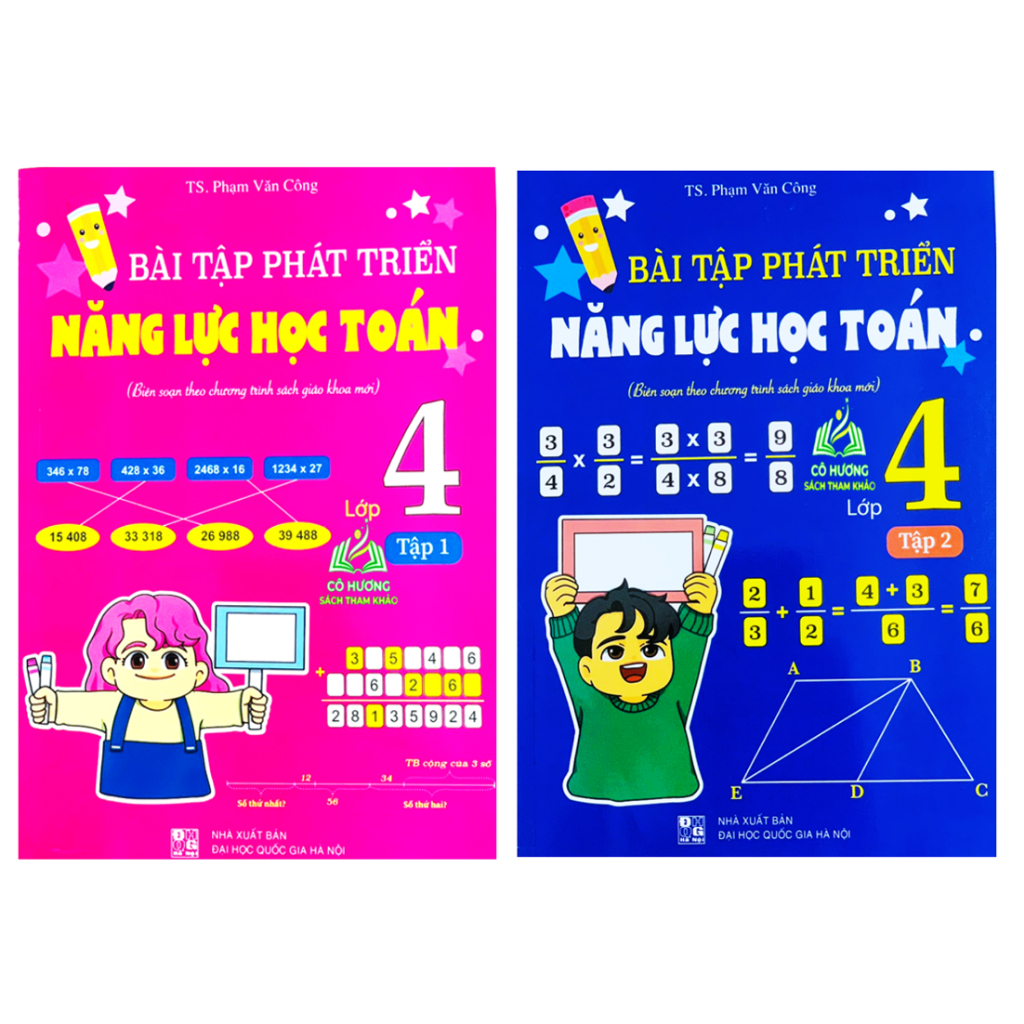 Sách - Combo Bài Tập Phát Triển Năng Lực Học Toán 4 Tập 1 + 2