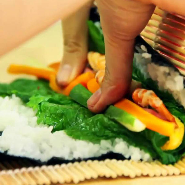 Combo Mành tre làm cơm cuộn, sushi, kimbap + Rong biển cuốn Hàn Quốc